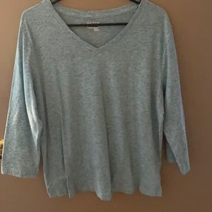 Blue 3/4 sleeve shirt